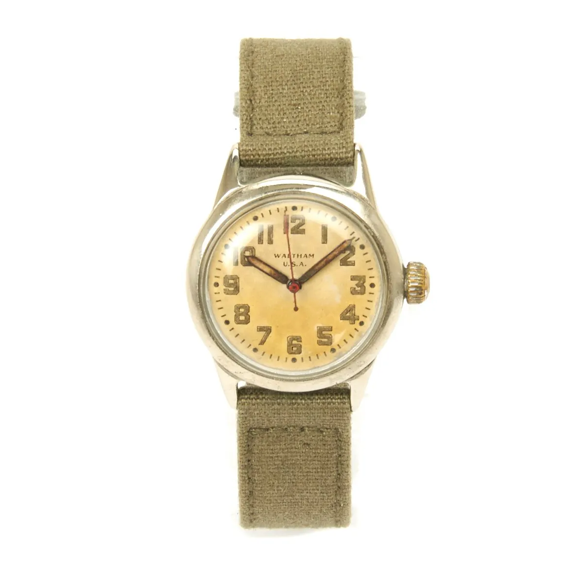 Original U.S. WWII Russian Lend Lease Program 17-Jewel Wrist Watch by Waltham - Fully Functional