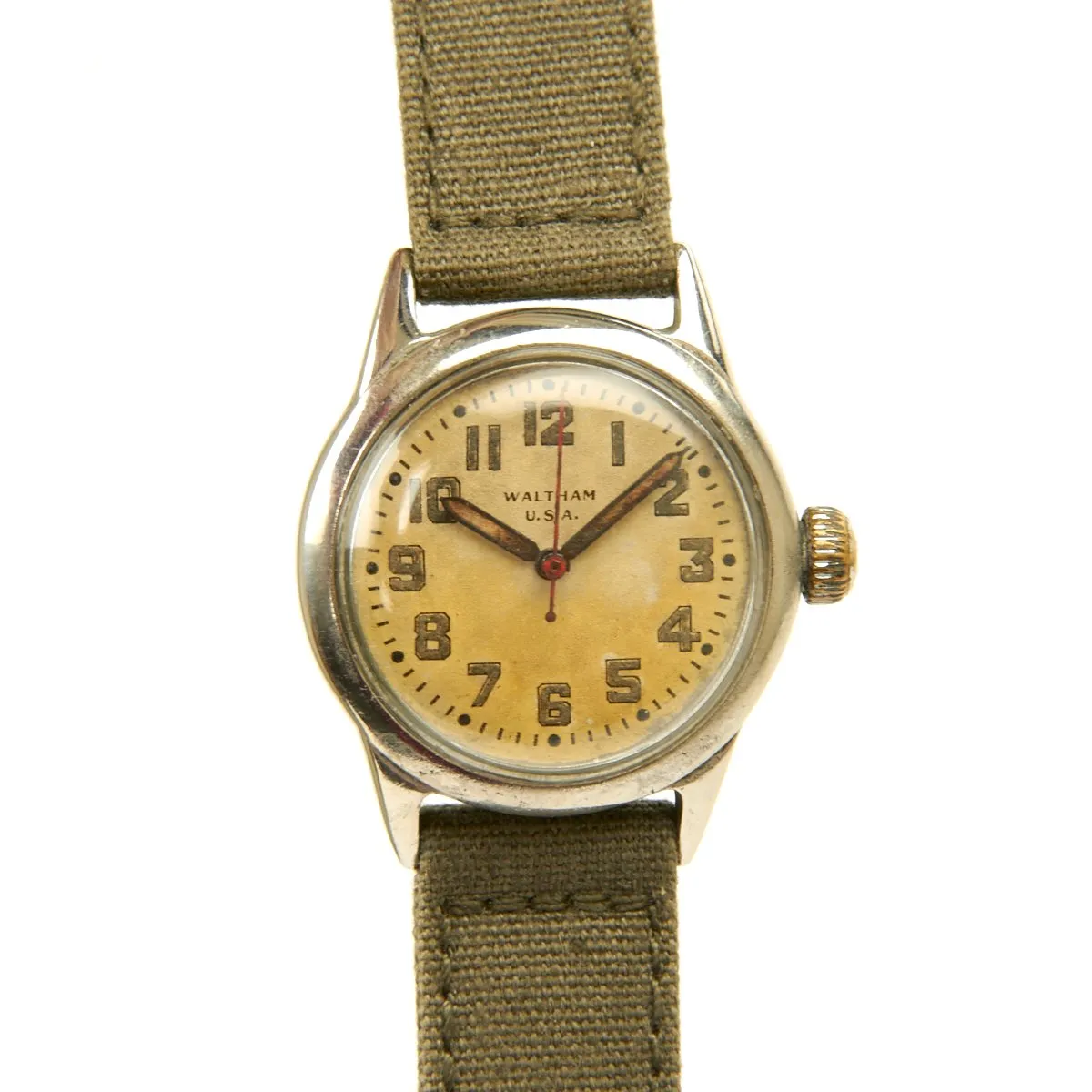 Original U.S. WWII Russian Lend Lease Program 17-Jewel Wrist Watch by Waltham - Fully Functional