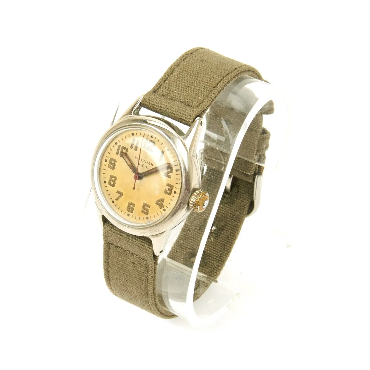 Original U.S. WWII Russian Lend Lease Program 17-Jewel Wrist Watch by Waltham - Fully Functional