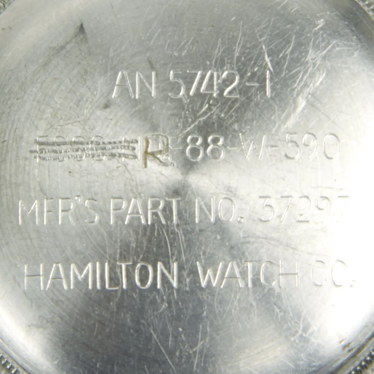 Original WWII USAAF Hamilton AN5742 Navigator Pocket Watch with Steel Aircraft Case