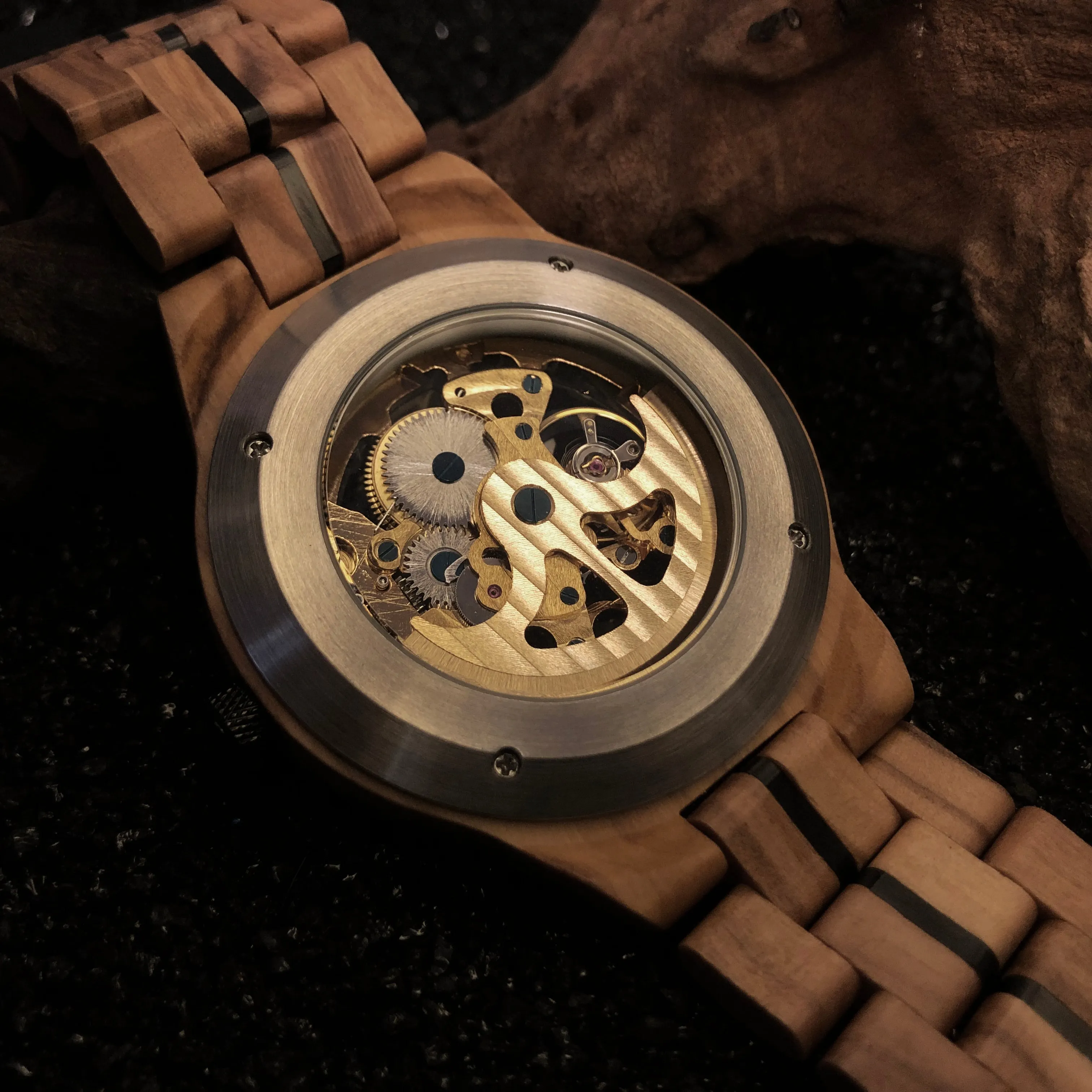 Orinoco-Wood Watch Men Automatic Mechanical Watch