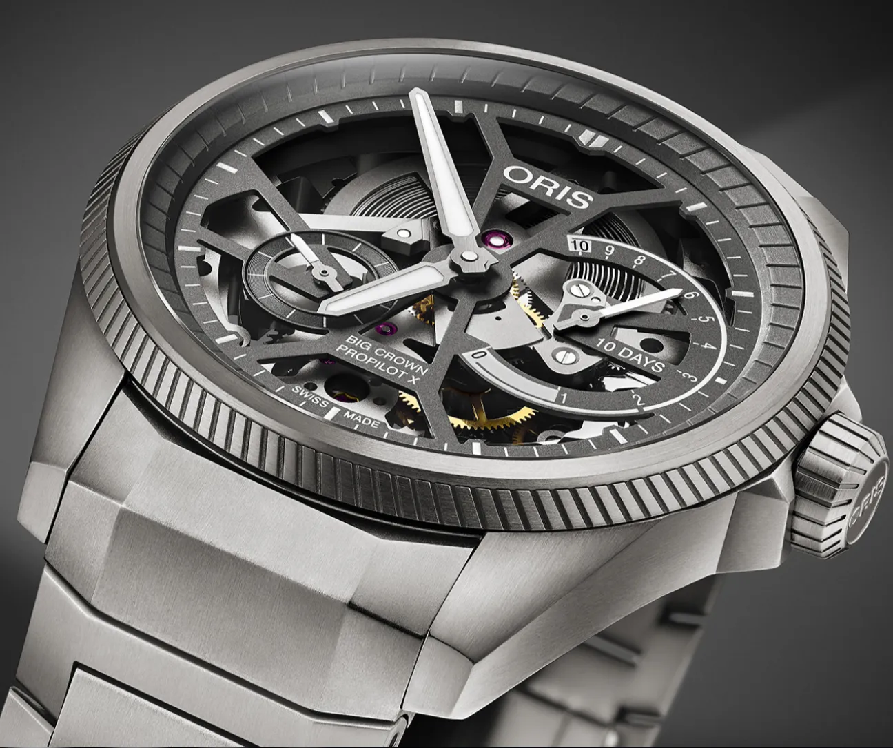 ORS Watch Big Crown ProPilot X Calibre 115 Skeleton Bracelet