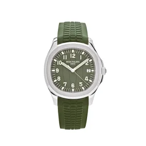 Patek Philippe Aquanaut 5168G-010 'Jumbo' White Gold Khaki Green