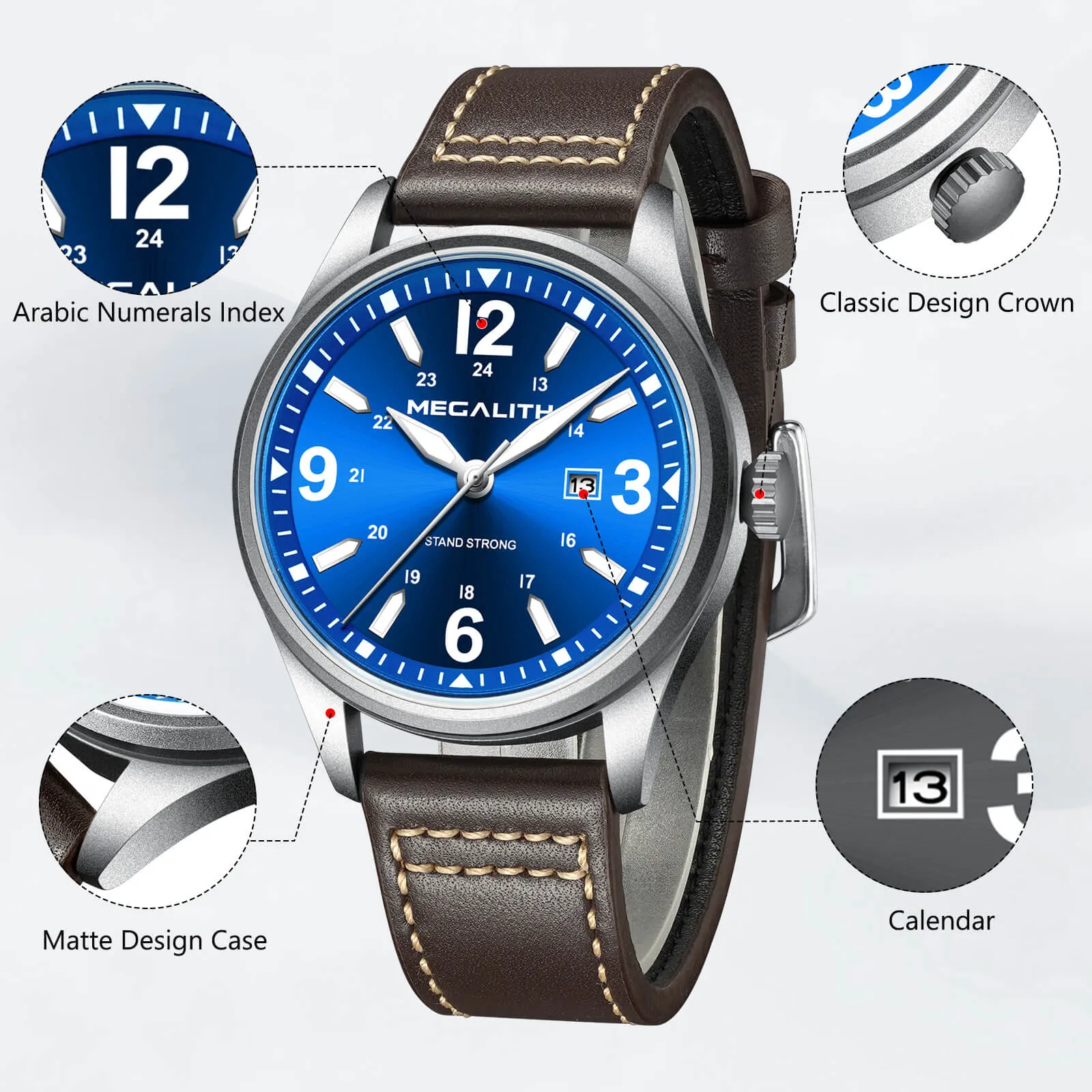 Quartz Watch | Leather Band | 8248M