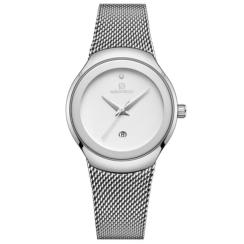 Relogio Feminino | Lady Stainless Steel Waterproof Wristwatch