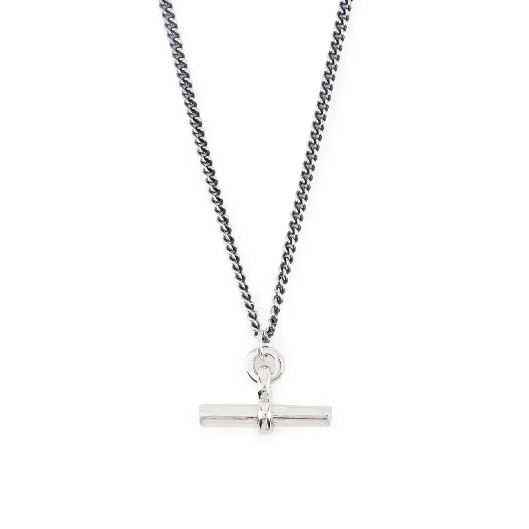 Silver T Bar Necklace