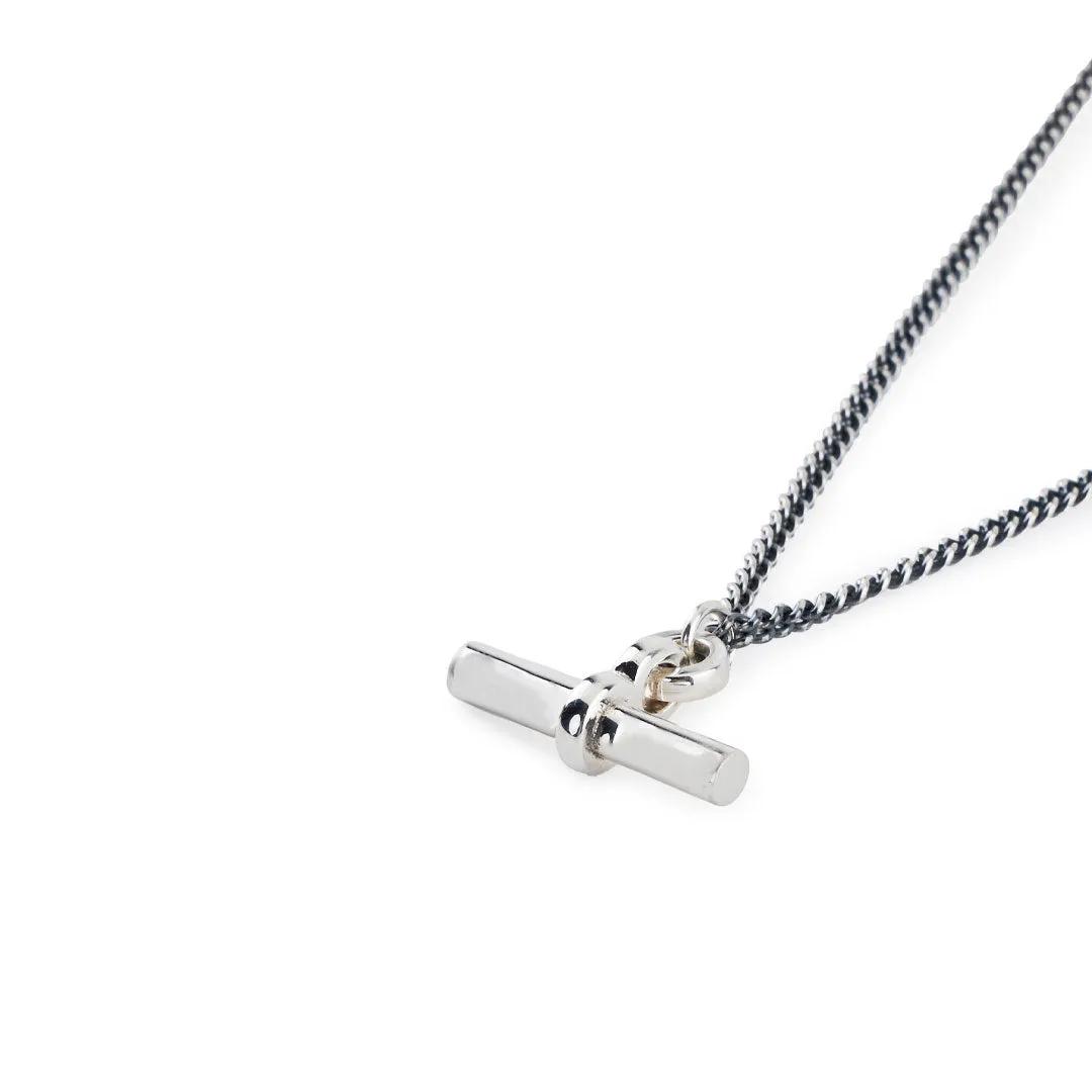 Silver T Bar Necklace