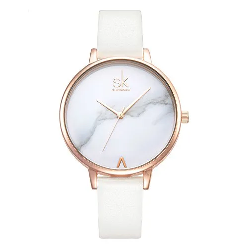 SK Fashion Women Watches Leather Band Simple Decent Casual Waterproof Lady Watch