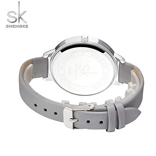 SK Fashion Women Watches Leather Band Simple Decent Casual Waterproof Lady Watch