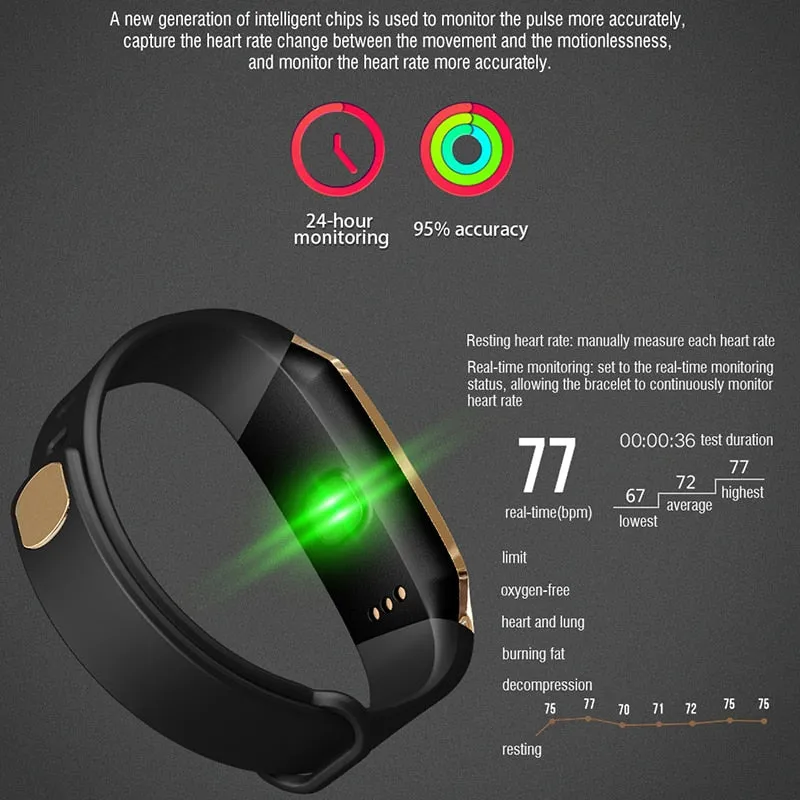 Smart Watch For Android IOS - Blood Pressure Heart Rate Monito