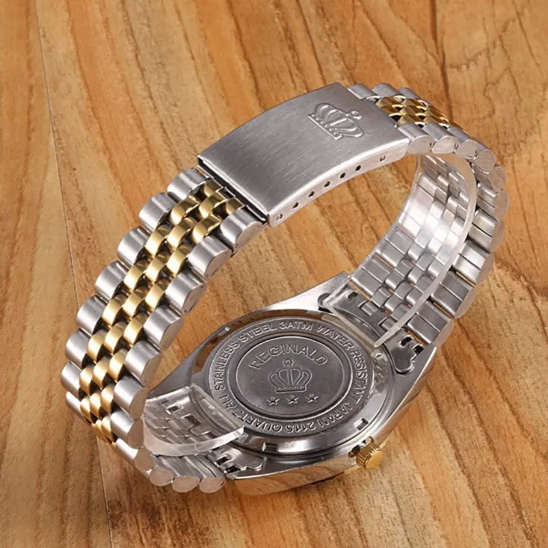 Unisex Rhinestone & Stainless Steel Luminous Watches