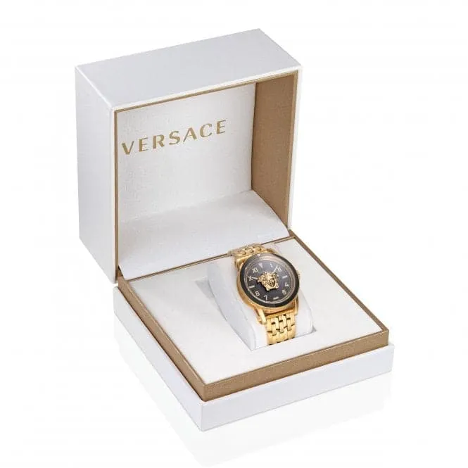 Versace Gents V-Palazzo Gold-Tone Black Watch VE2V00322