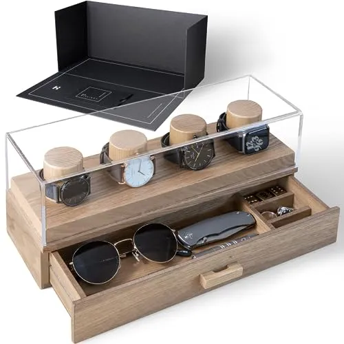 Watch Display Case Watch Holder Watch Box Organizer for Men Watch Holder