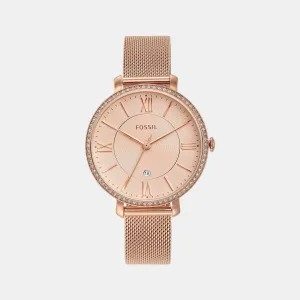 Women's Rose Gold Analog Stainless Steel Watch ES4628