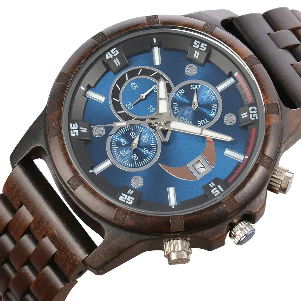 Wooden Luxury Sports Fashion Quartz Wooden Viking Watch