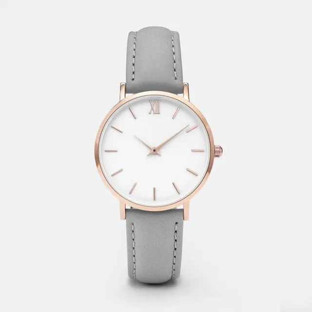 Zegarek Damski Fashion Simple Women Watches Woman Ladies Casual Leather Quartz Watch Female Clock Relogio Feminino Montre Femme