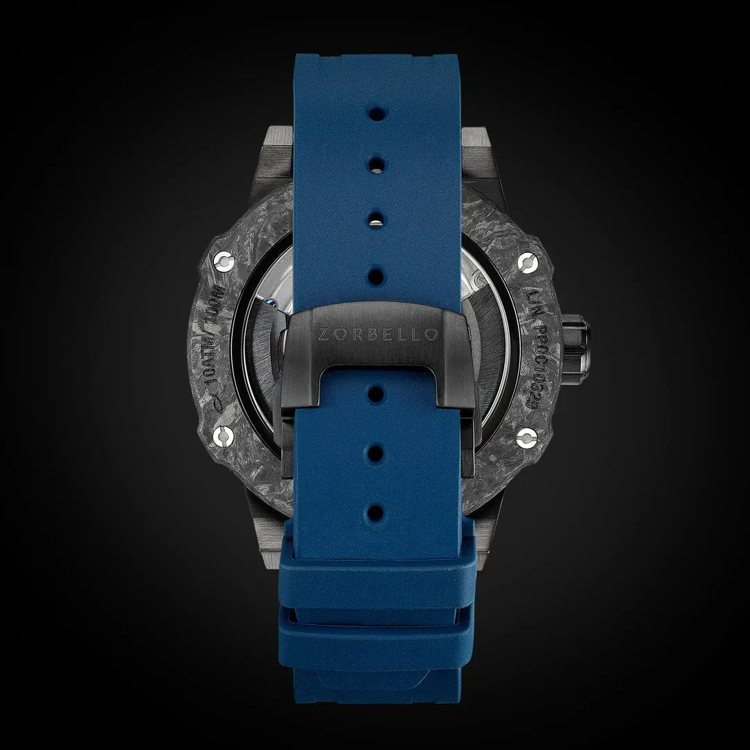 Zorbello Watch T3 Tourbillon Blue Super-Luminova® Tritium ZBAD004