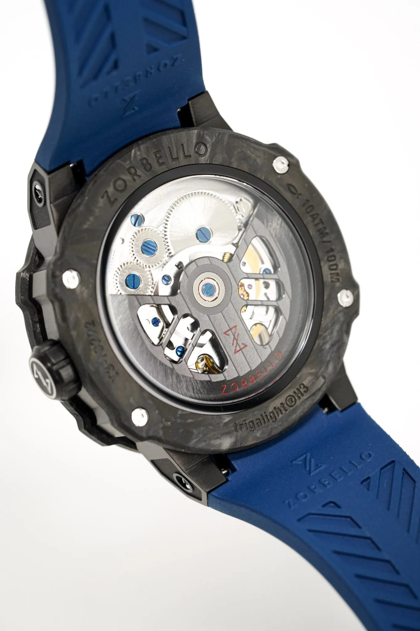 Zorbello Watch T3 Tourbillon Blue Super-Luminova® Tritium ZBAD004